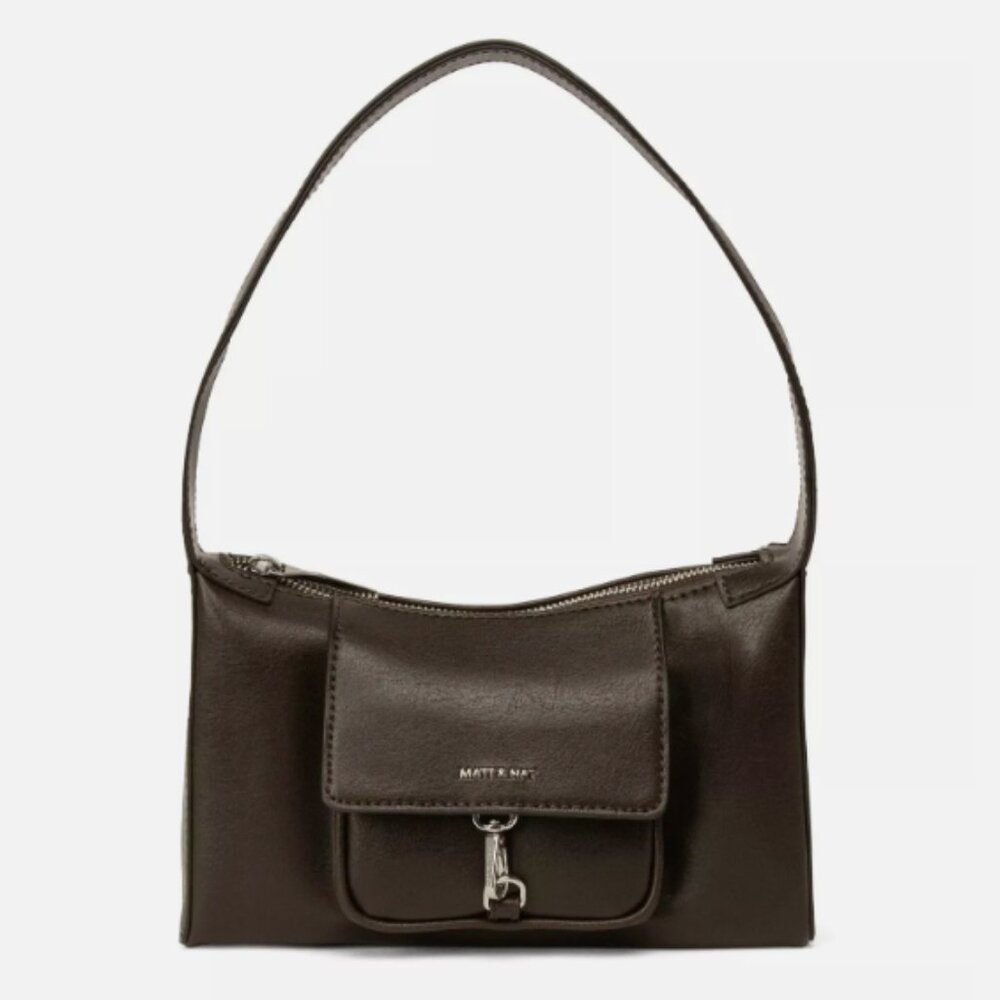 MATT & NAT LOTI VEGAN SHOULDER BAG_ESPRESSO